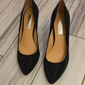 INC International Concepts Black Studded Heels